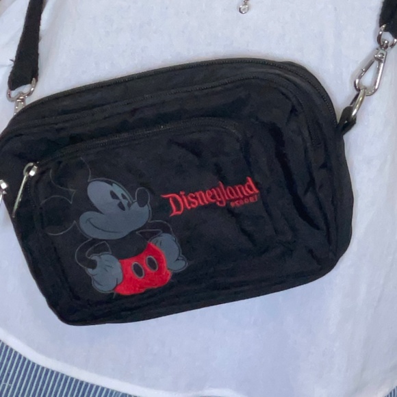Disney Handbags - Authentic Disneyland Resort Crossbody Fanny Pack Mickey Mouse Disney Black Red